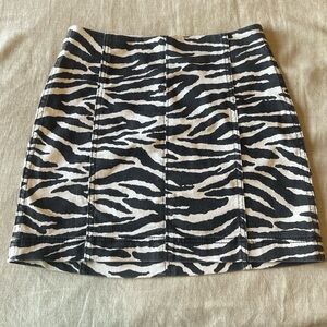 Wild Fable Zebra Pattern Mini Skirt